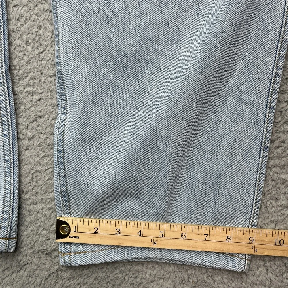 Levi's 545 Jeans Mens 45x28 Loose Fit Vintage 90s Black Bat‎ Wing Leather Tab